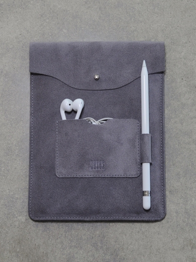 iPad Mini natūralios zomšos dėkliukas pilkas